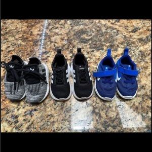 Toddler Adidias and Nike shoes